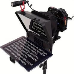 Portable Teleprompter for Smartphones and DSLR Cameras